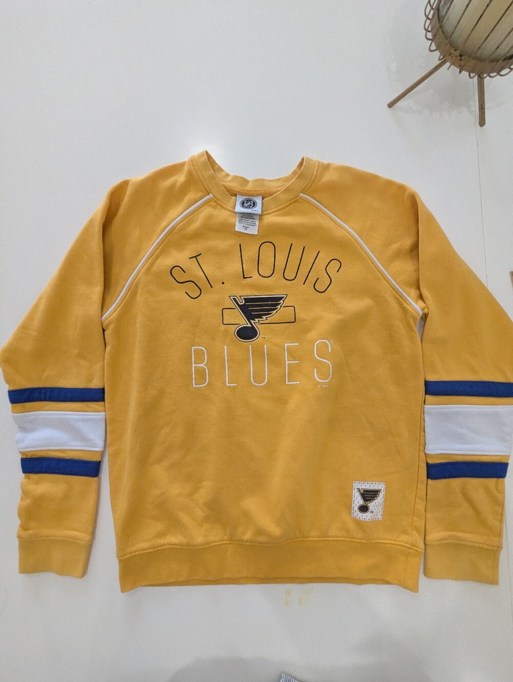NHL St. Louis Blues Gold Crewneck with Blue & White Accents